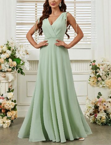 Rochie lunga Ever-Pretty, verde