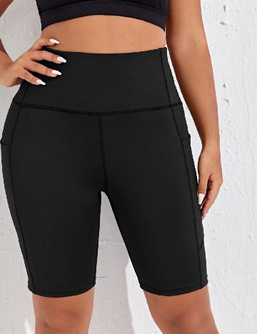 Pantaloni scurti SHEIN CURVE, negru