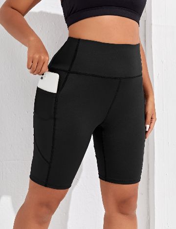 Pantaloni scurti SHEIN CURVE, negru