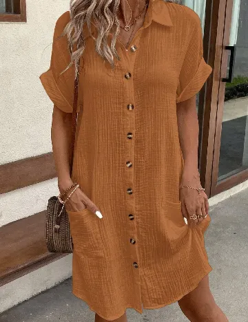 Rochie scurta SHEIN, maro