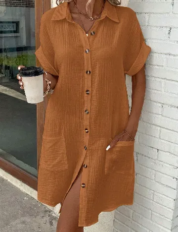 Rochie scurta SHEIN, maro