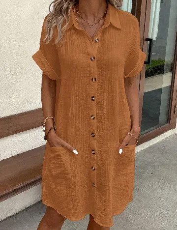 Rochie scurta SHEIN, maro