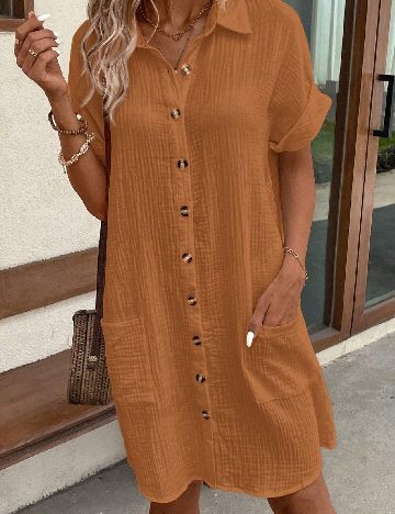 Rochie scurta SHEIN, maro