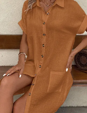 Rochie scurta SHEIN, maro