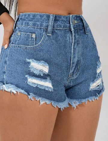 Pantaloni scurti SHEIN, albastru