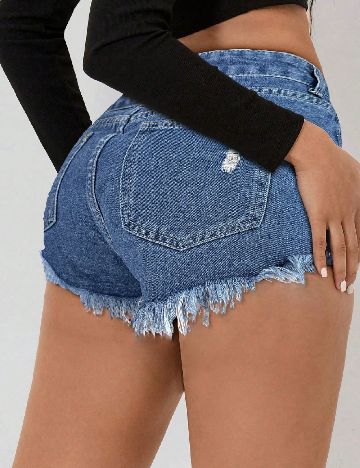 Pantaloni scurti SHEIN, albastru