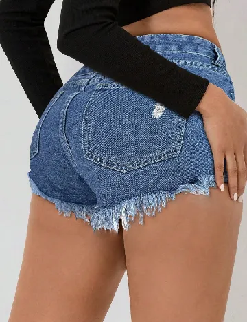 Pantaloni scurti SHEIN, albastru