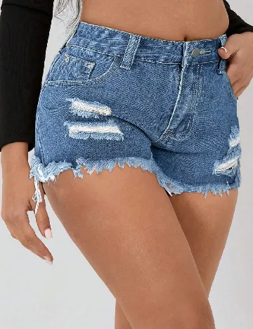 Pantaloni scurti SHEIN, albastru