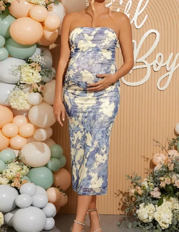 Rochie lunga SHEIN Maternity, mix culori