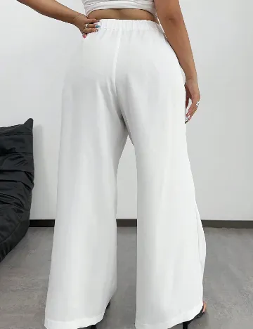 Pantaloni SHEIN CURVE, alb