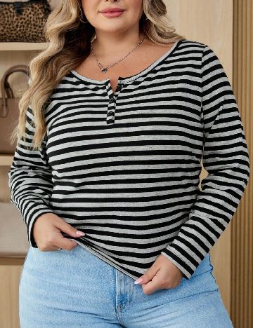 Bluza SHEIN CURVE, gri/negru
