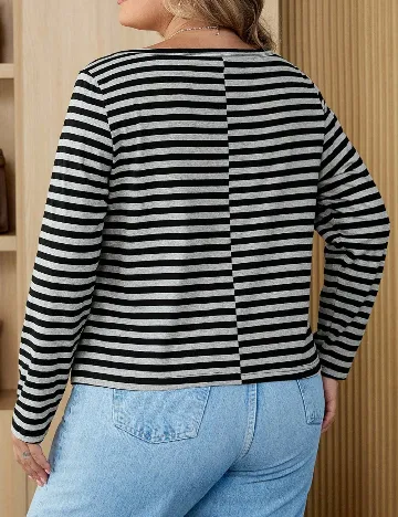 Bluza SHEIN CURVE, gri/negru