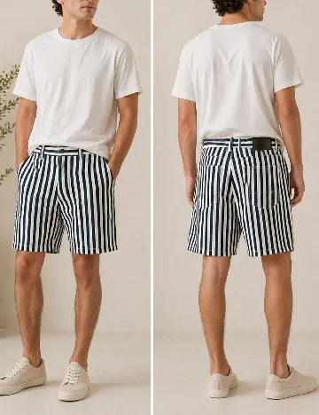 Pantaloni scurti Bershka, bleumarin