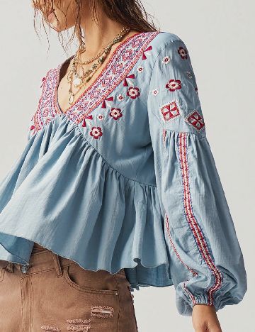 Bluza SHEIN CURVE, albastru