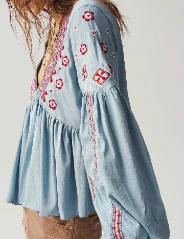 Bluza SHEIN CURVE, albastru