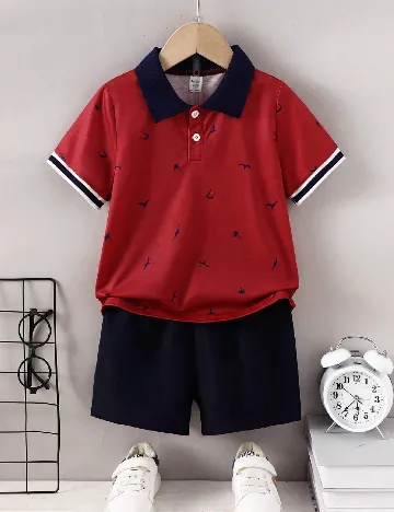 Compleu Shein Kids, bleumarin/rosu