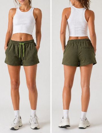 Pantaloni scurti Bershka, verde
