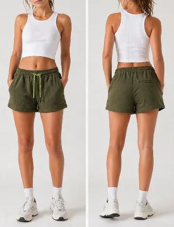Pantaloni scurti Bershka, verde