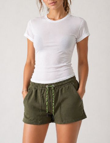 Pantaloni scurti Bershka, verde