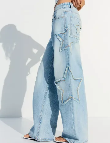 Blugi Bershka, albastru