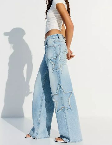 Blugi Bershka, albastru