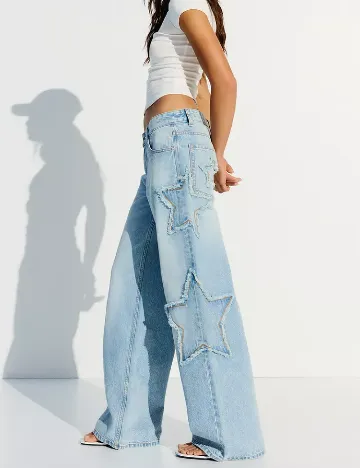 Blugi Bershka, albastru