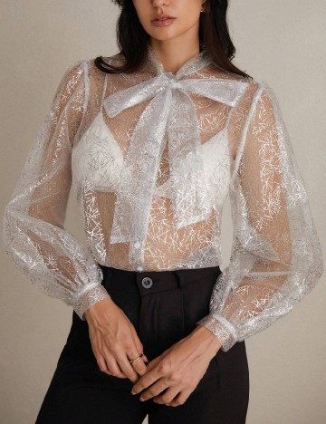 Camasa SHEIN, argintiu