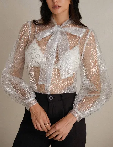 Camasa SHEIN, argintiu