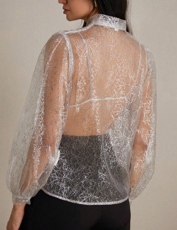 Camasa SHEIN, argintiu