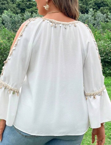 Bluza SHEIN CURVE, alb