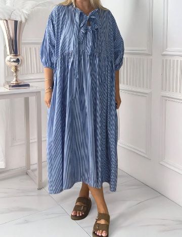 Rochie medie SHEIN CURVE, albastru