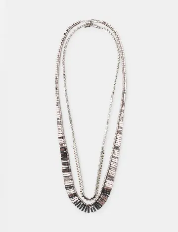 Set Coliere 2 bucati Zara, argintiu