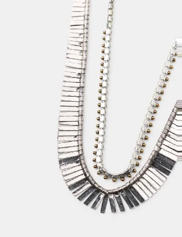 Set Coliere 2 bucati Zara, argintiu