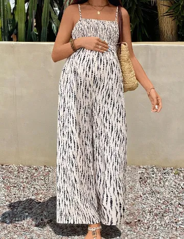 Salopeta SHEIN Maternity, crem