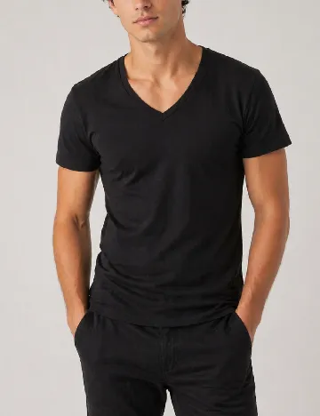 Tricou Pull&Bear, negru