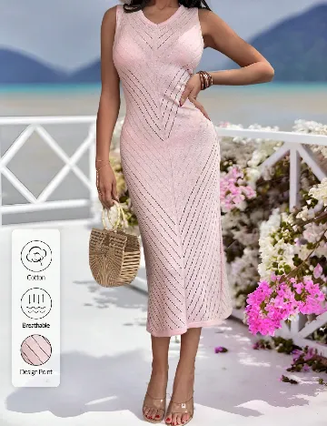 Rochie medie SHEIN, roz