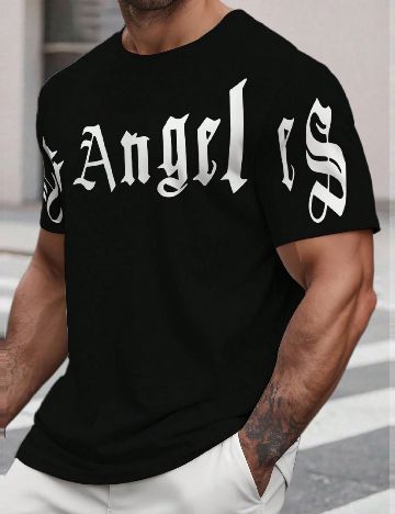 Tricou SHEIN Plus Size Men, negru