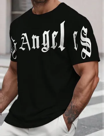 Tricou SHEIN Plus Size Men, negru