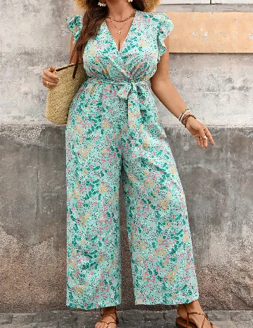 Salopeta SHEIN CURVE, floral print