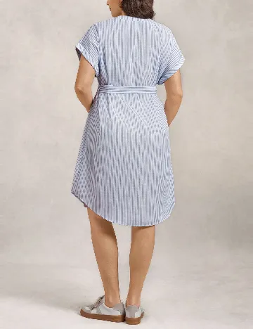 Rochie scurta SHEIN CURVE, albastru/alb