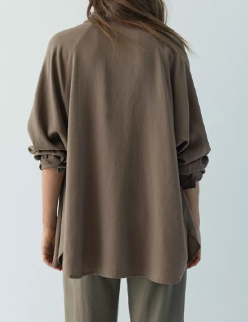 Camasa Oversize Pull&Bear, maro