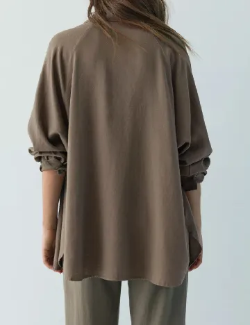 Camasa Oversize Pull&Bear, maro