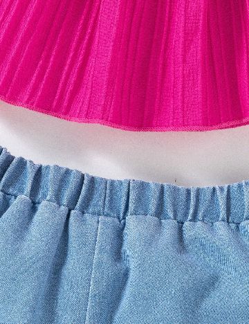 Compleu Shein Kids, roz/albastru