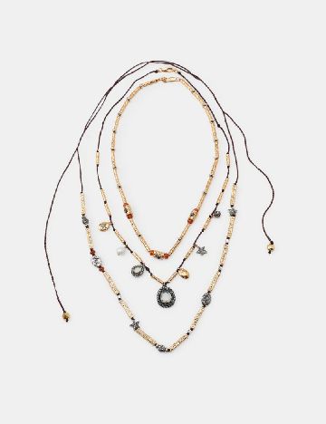 Set Coliere 3 bucati Zara, auriu