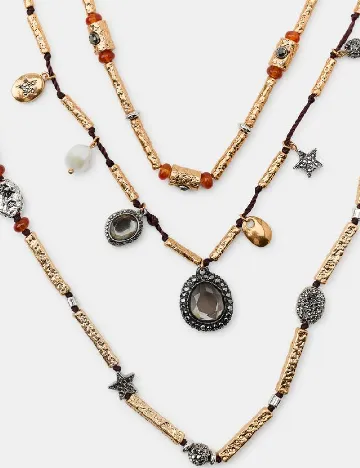 Set Coliere 3 bucati Zara, auriu