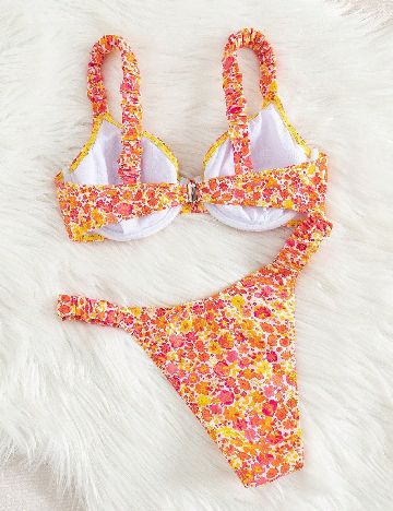 Costum de baie SHEIN, floral print