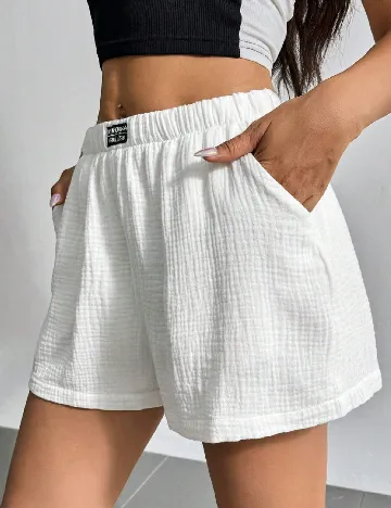 Pantaloni scurti SHEIN, alb