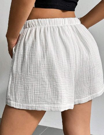 Pantaloni scurti SHEIN, alb