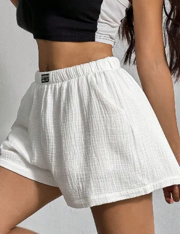 Pantaloni scurti SHEIN, alb