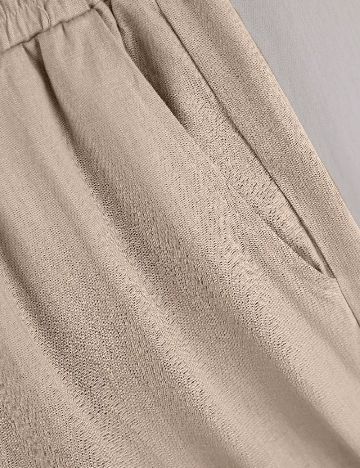 Pantaloni scurti SHEIN Plus Size Men, crem